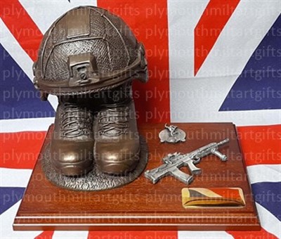 Royal Signals Corps Boots and Virtus Helmet